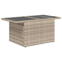 Thumbnail for 6-tlg. Garten-Sofagarnitur mit Kissen Hellgrau Poly Rattan