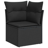 Thumbnail for 5-tlg. Garten-Sofagarnitur mit Kissen Schwarz Poly Rattan