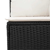 Thumbnail for 5-tlg. Garten-Sofagarnitur mit Kissen Schwarz Poly Rattan