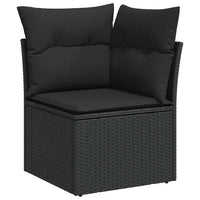 Thumbnail for 8-tlg. Garten-Sofagarnitur mit Kissen Schwarz Poly Rattan
