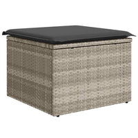 Thumbnail for 8-tlg. Garten-Sofagarnitur mit Kissen Hellgrau Poly Rattan