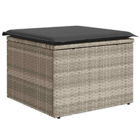 Thumbnail for 9-tlg. Garten-Sofagarnitur mit Kissen Hellgrau Poly Rattan