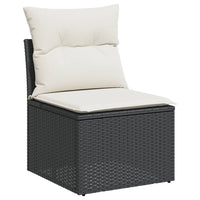 Thumbnail for 6-tlg. Garten-Sofagarnitur mit Kissen Schwarz Poly Rattan