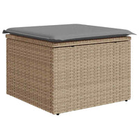 Thumbnail for 8-tlg. Garten-Sofagarnitur mit Kissen Beige Poly Rattan