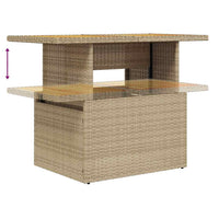 Thumbnail for 7-tlg. Garten-Sofagarnitur mit Kissen Beige Poly Rattan