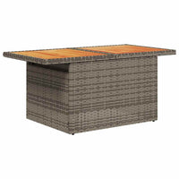 Thumbnail for 7-tlg. Garten-Sofagarnitur mit Kissen Grau Poly Rattan