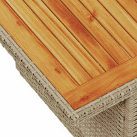 Thumbnail for 9-tlg. Garten-Sofagarnitur mit Kissen Beige Poly Rattan
