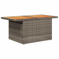 Thumbnail for 9-tlg. Garten-Sofagarnitur mit Kissen Grau Poly Rattan