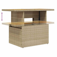 Thumbnail for 11-tlg. Garten-Sofagarnitur mit Kissen Beige Poly Rattan