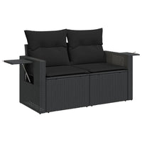 Thumbnail for 5-tlg. Garten-Sofagarnitur mit Kissen Schwarz Poly Rattan