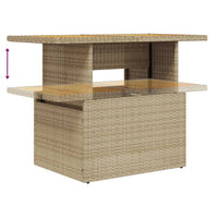 Thumbnail for 5-tlg. Garten-Sofagarnitur mit Kissen Beige Poly Rattan