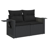 Thumbnail for 9-tlg. Garten-Sofagarnitur mit Kissen Schwarz Poly Rattan