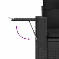 Thumbnail for 6-tlg. Garten-Sofagarnitur mit Kissen Schwarz Poly Rattan