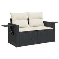 Thumbnail for 5-tlg. Garten-Sofagarnitur mit Kissen Schwarz Poly Rattan