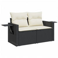 Thumbnail for 9-tlg. Garten-Sofagarnitur mit Kissen Schwarz Poly Rattan