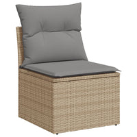 Thumbnail for 9-tlg. Garten-Sofagarnitur mit Kissen Beige Poly Rattan