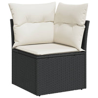 Thumbnail for 8-tlg. Garten-Sofagarnitur mit Kissen Schwarz Poly Rattan