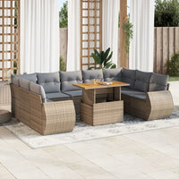 Thumbnail for 10-tlg. Garten-Sofagarnitur mit Kissen Beige Poly Rattan