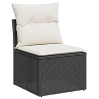 Thumbnail for 11-tlg. Garten-Sofagarnitur mit Kissen Schwarz Poly Rattan