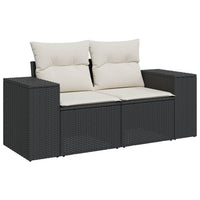 Thumbnail for 6-tlg. Garten-Sofagarnitur mit Kissen Schwarz Poly Rattan