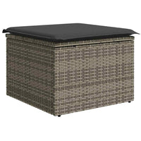 Thumbnail for 6-tlg. Garten-Sofagarnitur mit Kissen Grau Poly Rattan Akazie
