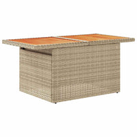 Thumbnail for 9-tlg. Garten-Sofagarnitur mit Kissen Beige Poly Rattan Akazie