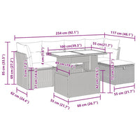 Thumbnail for 6-tlg. Garten-Sofagarnitur mit Kissen Beige Poly Rattan