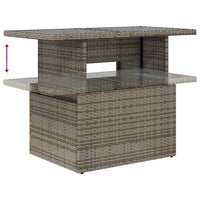 Thumbnail for 9-tlg. Garten-Sofagarnitur mit Kissen Grau Poly Rattan