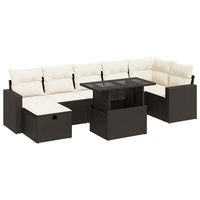 Thumbnail for 8-tlg. Garten-Sofagarnitur mit Kissen Braun Poly Rattan