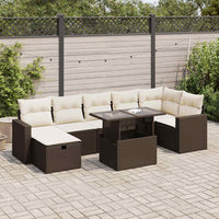 Thumbnail for 8-tlg. Garten-Sofagarnitur mit Kissen Braun Poly Rattan