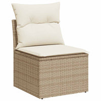 Thumbnail for 6-tlg. Garten-Sofagarnitur mit Kissen Beige Poly Rattan
