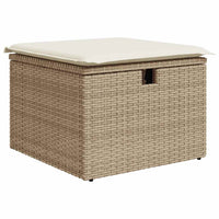 Thumbnail for 6-tlg. Garten-Sofagarnitur mit Kissen Beige Poly Rattan