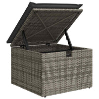 Thumbnail for 9-tlg. Garten-Sofagarnitur mit Kissen Grau Poly Rattan