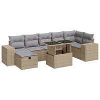 Thumbnail for 5-tlg. Garten-Sofagarnitur mit Kissen Beige Poly Rattan
