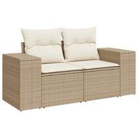 Thumbnail for 6-tlg. Garten-Sofagarnitur mit Kissen Beige Poly Rattan Akazie