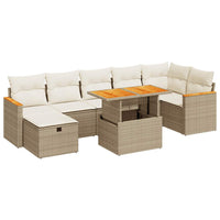 Thumbnail for 5-tlg. Garten-Sofagarnitur mit Kissen Beige Poly Rattan