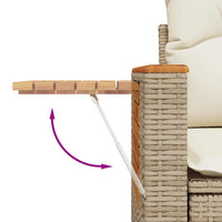 Thumbnail for 6-tlg. Garten-Sofagarnitur mit Kissen Beige Poly Rattan