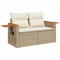 Thumbnail for 8-tlg. Garten-Sofagarnitur mit Kissen Beige Poly Rattan