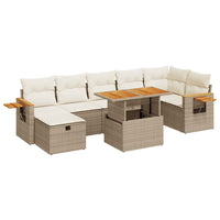 Thumbnail for 5-tlg. Garten-Sofagarnitur mit Kissen Beige Poly Rattan