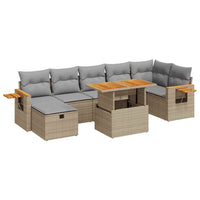 Thumbnail for 5-tlg. Garten-Sofagarnitur mit Kissen Beige Poly Rattan