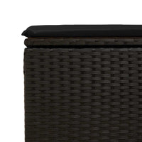Thumbnail for 2-tlg. Garten-Sofagarnitur mit Kissen Schwarz Poly Rattan