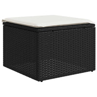 Thumbnail for 2-tlg. Garten-Sofagarnitur mit Kissen Schwarz Poly Rattan