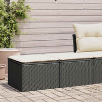 Thumbnail for 2-tlg. Garten-Sofagarnitur mit Kissen Schwarz Poly Rattan