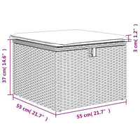 Thumbnail for 2-tlg. Garten-Sofagarnitur mit Kissen Beige Poly Rattan Akazie
