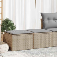 Thumbnail for 2-tlg. Garten-Sofagarnitur mit Kissen Beige Poly Rattan Akazie