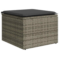 Thumbnail for 2-tlg. Garten-Sofagarnitur mit Kissen Grau Poly Rattan Akazie