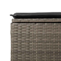 Thumbnail for 2-tlg. Garten-Sofagarnitur mit Kissen Grau Poly Rattan Akazie
