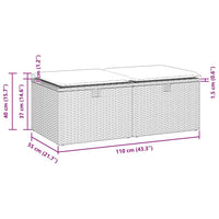 Thumbnail for 2-tlg. Garten-Sofagarnitur mit Kissen Braun Poly Rattan Akazie