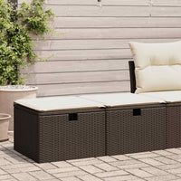 Thumbnail for 2-tlg. Garten-Sofagarnitur mit Kissen Braun Poly Rattan Akazie