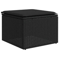 Thumbnail for 2-tlg. Garten-Sofagarnitur mit Kissen Schwarz Poly Rattan